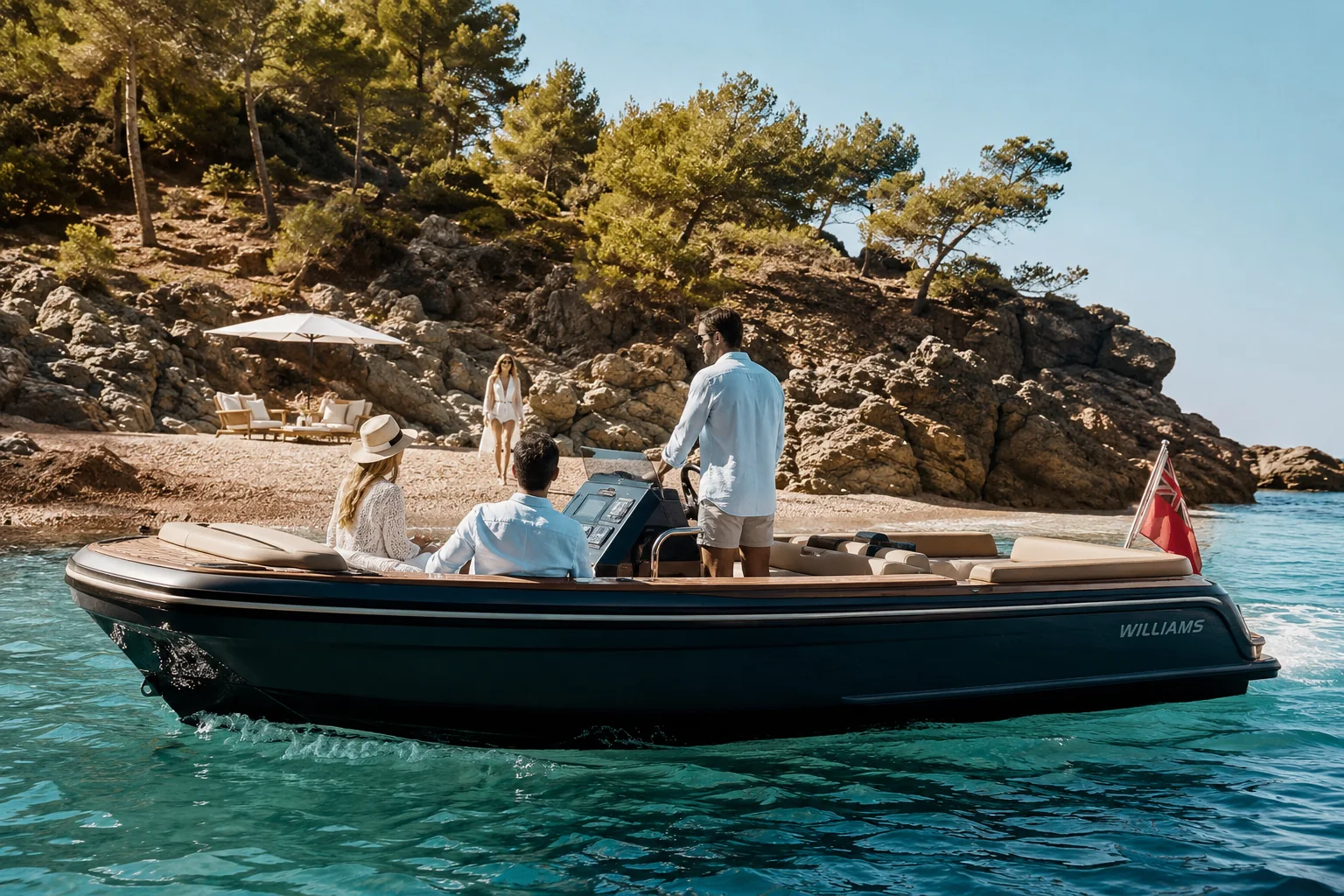 Tender arrival in a Mallorcan cala