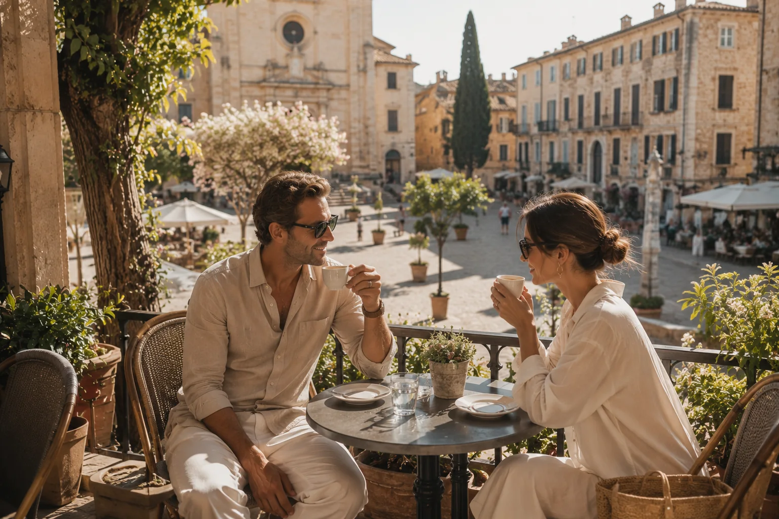 Quiet café moment in Mallorca