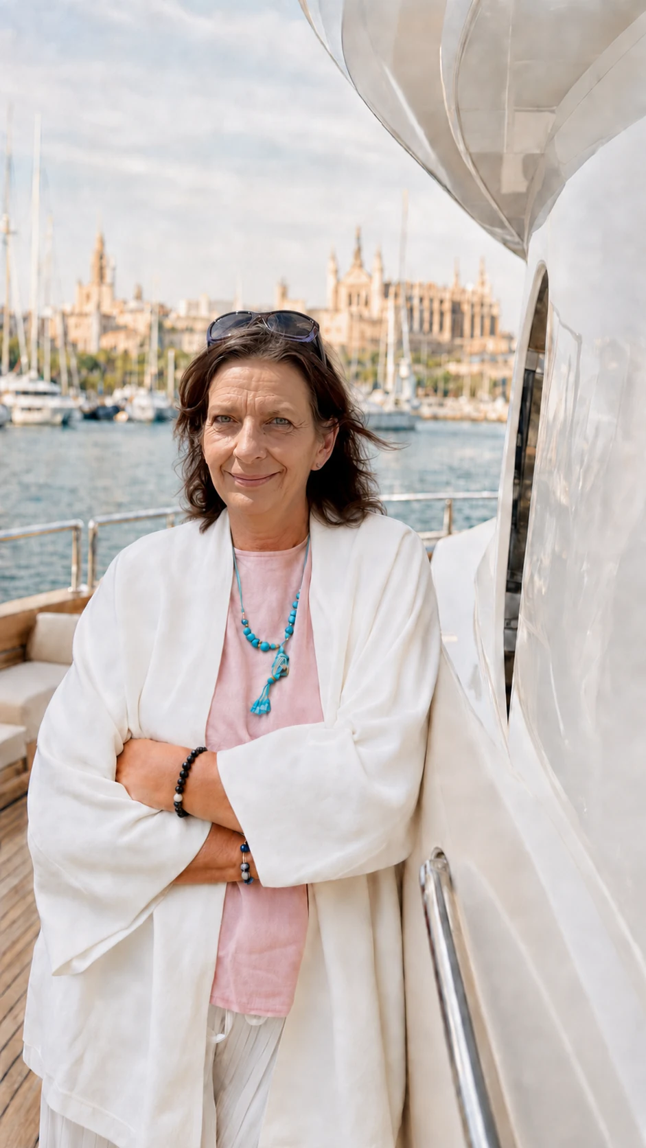 Yvonne Simonis in front of Palma